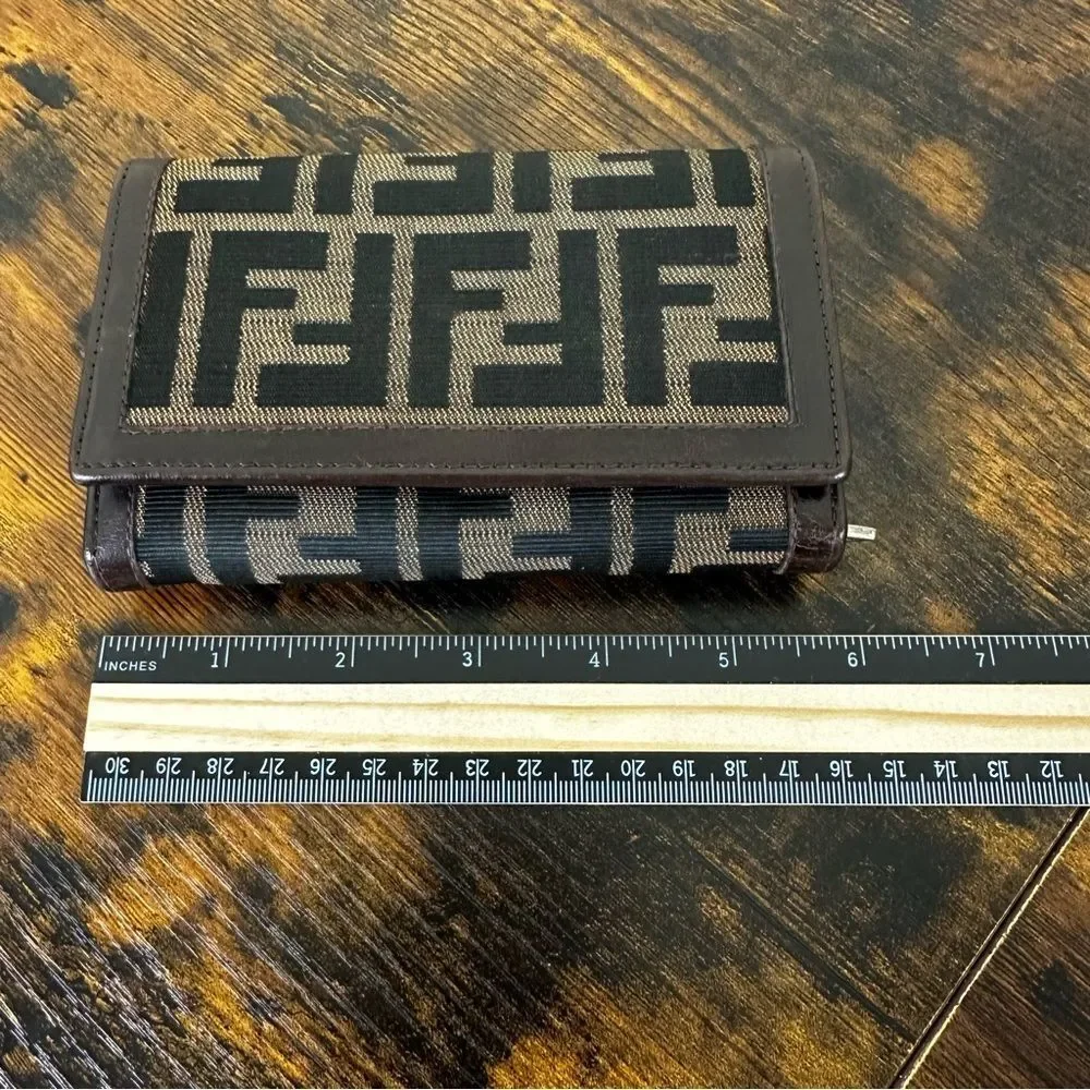 Fendi Vintage FF Logo Wallet W/ Certificate of Authenticity - Picture 6 of 16